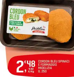 A&O Cordon bleu spinaci e formaggio Midelizia offerta