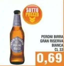 Bitar Peroni birra gran riserva bianca offerta