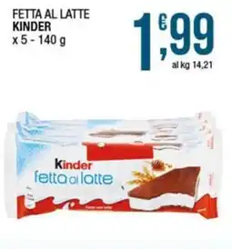 Sidis Kinder fetta al latte offerta