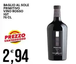 Vantaggio Cash&Carry Baglio al Sole Primitivo offerta
