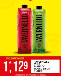 Vantaggio Cash&Carry Tavernello vino bianco/rosso brick offerta