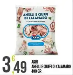 Supermercato Pollio Arbi anelli e ciuffi di calamaro offerta