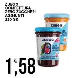 Vantaggio Cash&Carry Zuegg confettura zero zuccheri aggiunti offerta