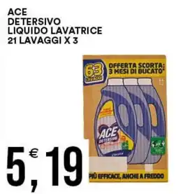 Vantaggio Cash&Carry Ace detersivo liquido lavatrice offerta