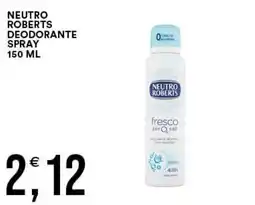 Vantaggio Cash&Carry Neutro Roberts deodorante spray fresco zero sali offerta