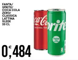 Vantaggio Cash&Carry Fanta/ Sprite/ Coca Cola Zero/ Classica Lattina Sleek offerta