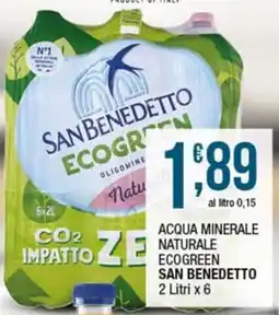 Sidis Acqua minerale naturale ecogreen San Benedetto offerta