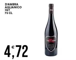 Vantaggio Cash&Carry D'Ambra Aglianico offerta