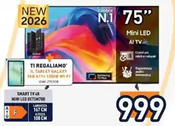 Unieuro Samsung Smart TV 4K Mini LED UE75M70H offerta