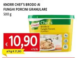 IperFamila Knorr Chef's Brodo ai Funghi Porcini Granulare offerta