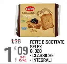 A&O Fette biscottate Selex integrali offerta
