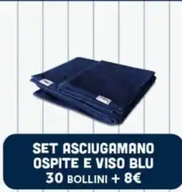 A&O Set asciugamano ospite e viso blu offerta