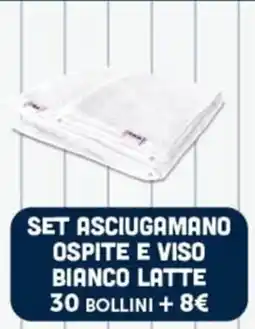 A&O Set asciugamano ospite e viso bianco latte offerta