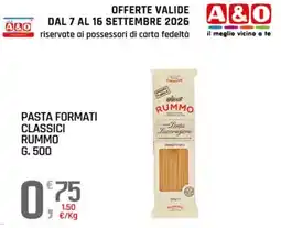 A&O Pasta formati classici Rummo offerta