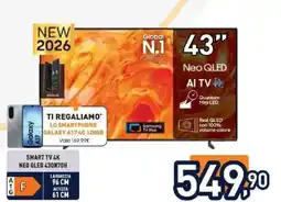 Unieuro Smart TV 4K Neo QLED 43QN70H offerta
