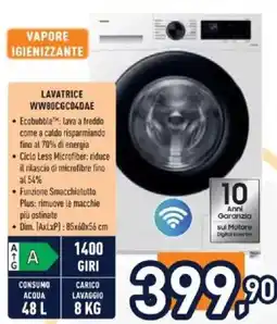 Unieuro Lavatrice WW80CGC04DAE offerta