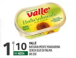 Tutto Risparmio Cash&Carry Valle naturalmente margarina offerta