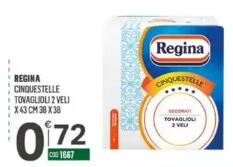 Regina Cinquestelle tovaglioli 2 veli
