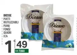 Tutto Risparmio Cash&Carry Piatti riutilizzabili Diesse offerta