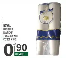 Tutto Risparmio Cash&Carry Royal bicchieri bianchi/trasparenti offerta