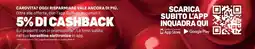Supermercati Gulliver 5% di cashback offerta