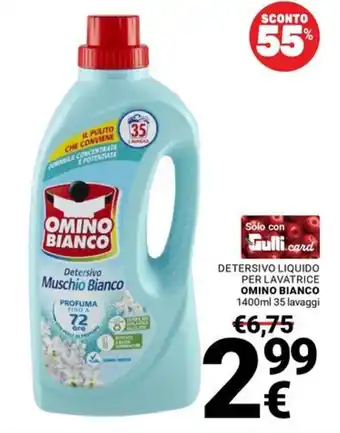 Detersivo liquido per lavatrice Omino Bianco Muschio Bianco