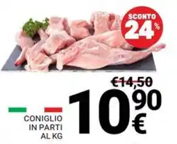 Supermercati Gulliver Coniglio in parti offerta