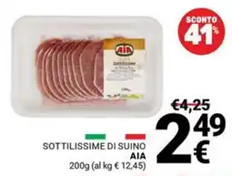 Supermercati Gulliver Sottillissime di suino AIA offerta
