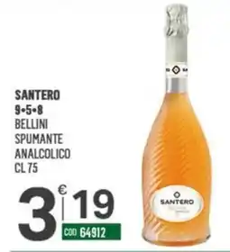 Tutto Risparmio Cash&Carry Santero Bellini Spumante Analcolico offerta