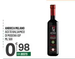 Tutto Risparmio Cash&Carry Aceto balsamico di Modena IGP Andrea Milano offerta