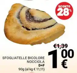 Supermercati Gulliver Sfogliatelle bicolore nocciola offerta