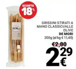 Supermercati Gulliver Grissini stirati a mano classici alle olive de mori offerta