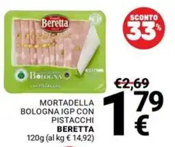 Supermercati Gulliver Mortadella Bologna IGP con pistacchi Beretta offerta