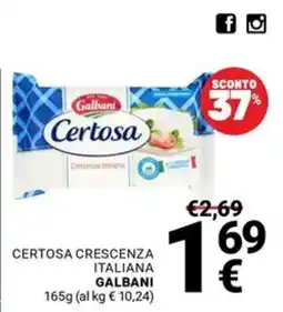Supermercati Gulliver Certosa Crescenza Italiana Galbani offerta