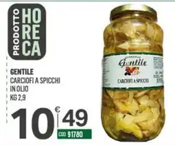 Tutto Risparmio Cash&Carry Gentile carciofi a spicchi offerta