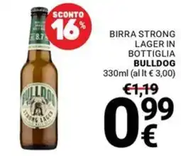 Supermercati Gulliver Birra strong lager in bottiglia Bulldog offerta