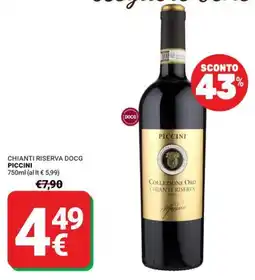 Supermercati Gulliver Chianti Riserva DOCG Piccini offerta