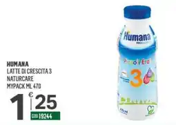 Tutto Risparmio Cash&Carry Humana Latte di crescita 3 Naturcare offerta
