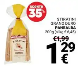 Supermercati Gulliver Stiratini grano duro Panealba offerta