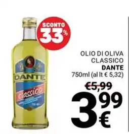 Supermercati Gulliver Olio di oliva classico Dante offerta