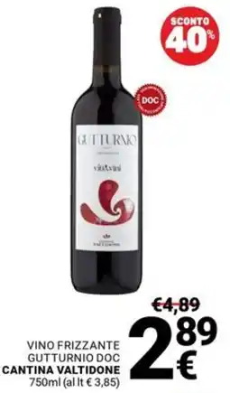 Supermercati Gulliver Vino frizzante Gutturio DOC offerta