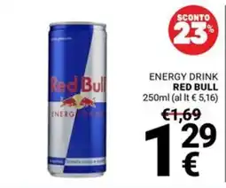 Supermercati Gulliver Energy drink Red Bull offerta
