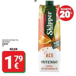 Supermercati Gulliver Succhi di frutta Skipper Zuegg Ace Intenso offerta