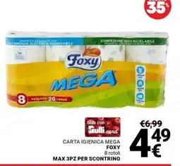 Supermercati Gulliver Carta igienica mega Foxy offerta