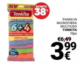 Supermercati Gulliver Panni in microfibra multiuso Tonkita offerta