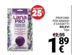 Supermercati Gulliver Lana Pro profumo per armadi e cassetti Relevi offerta