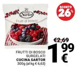 Supermercati Gulliver Frutti di bosco Cucina Sartor offerta