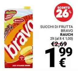 Supermercati Gulliver Succhi di frutta Bravo Rauch offerta