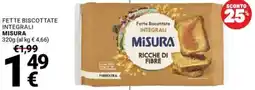Supermercati Gulliver Fette Biscottate Integrali Misura offerta