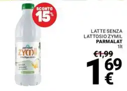 Supermercati Gulliver Latte senza lattosio Zymil Parmalat offerta